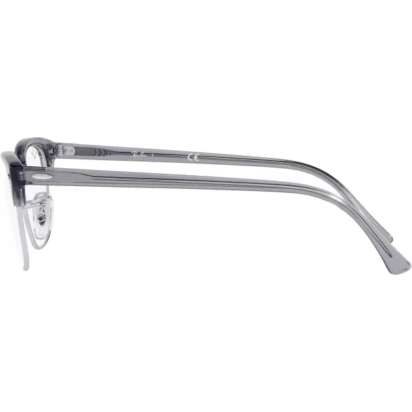 RayBan Rx5154 Clubmaster Square Prescription Eyeglass FramesTransparent GreyDemo Lens