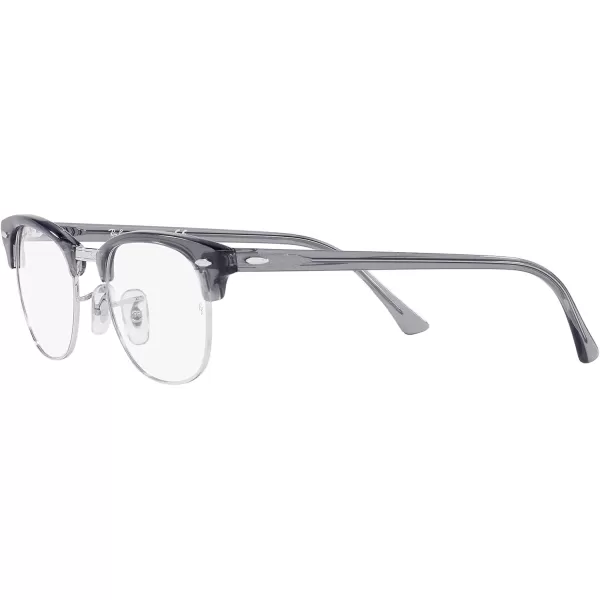RayBan Rx5154 Clubmaster Square Prescription Eyeglass FramesTransparent GreyDemo Lens