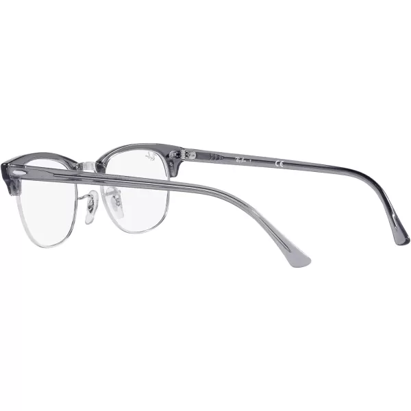 RayBan Rx5154 Clubmaster Square Prescription Eyeglass FramesTransparent GreyDemo Lens