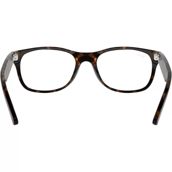 RayBan Rx5184f New Wayfarer Low Bridge Fit Square Prescription Eyewear FramesDark HavanaDemo Lens