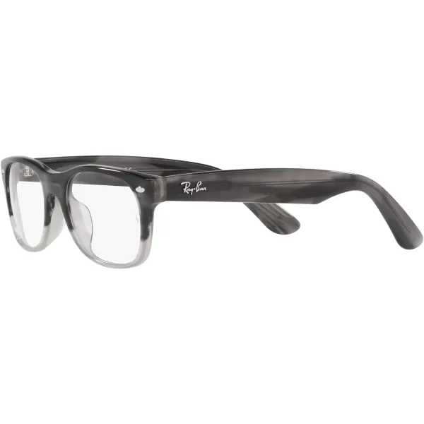 RayBan Rx5184f New Wayfarer Low Bridge Fit Square Prescription Eyewear FramesGradient Grey HavanaDemo Lens