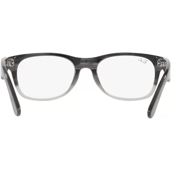 RayBan Rx5184f New Wayfarer Low Bridge Fit Square Prescription Eyewear FramesGradient Grey HavanaDemo Lens