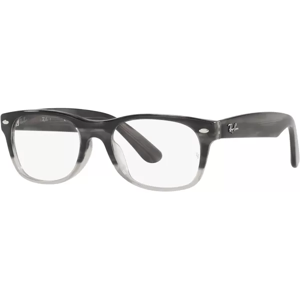 RayBan Rx5184f New Wayfarer Low Bridge Fit Square Prescription Eyewear FramesGradient Grey HavanaDemo Lens