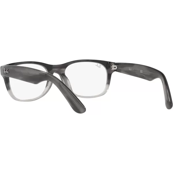 RayBan Rx5184f New Wayfarer Low Bridge Fit Square Prescription Eyewear FramesGradient Grey HavanaDemo Lens