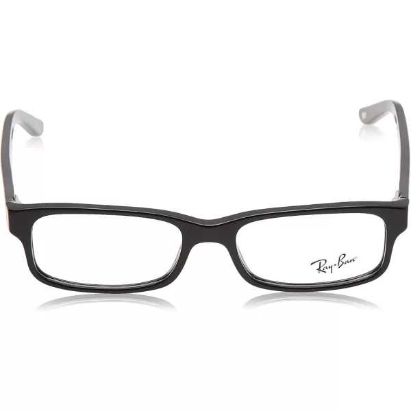 RayBan Rx5187 Rectangular Prescription Eyeglass FramesBlackDemo Lens