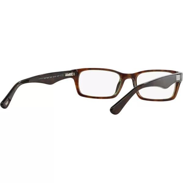 RayBan Rx5206 Rectangular Prescription Eyeglass FramesHavana on GreenDemo Lens