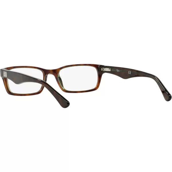 RayBan Rx5206 Rectangular Prescription Eyeglass FramesHavana on GreenDemo Lens