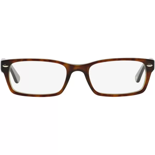 RayBan Rx5206 Rectangular Prescription Eyeglass FramesHavana on GreenDemo Lens