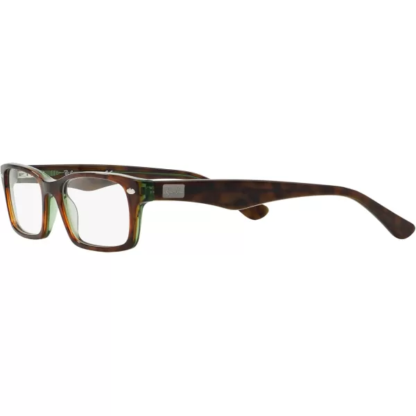 RayBan Rx5206 Rectangular Prescription Eyeglass FramesHavana on GreenDemo Lens