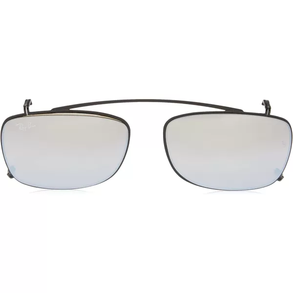 RayBan Rx5228c Clipon Sunglasses for Square Prescription Eyewear FramesBlackMirror Gradient Grey