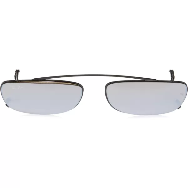 RayBan Rx5228c Clipon Sunglasses for Square Prescription Eyewear FramesBlackMirror Gradient Grey