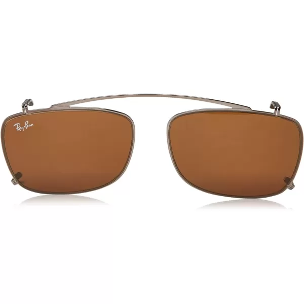 RayBan Rx5228c Clipon Sunglasses for Square Prescription Eyewear FramesGunmetalDark Brown