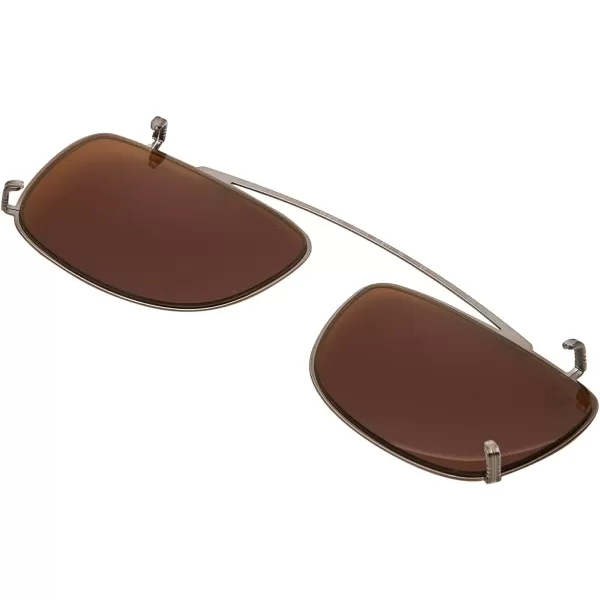 RayBan Rx5228c Clipon Sunglasses for Square Prescription Eyewear FramesGunmetalDark Brown