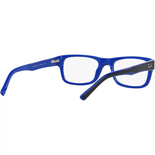 RayBan Rx5268 Rectangular Prescription Eyeglass FramesBlack on BlueDemo Lens