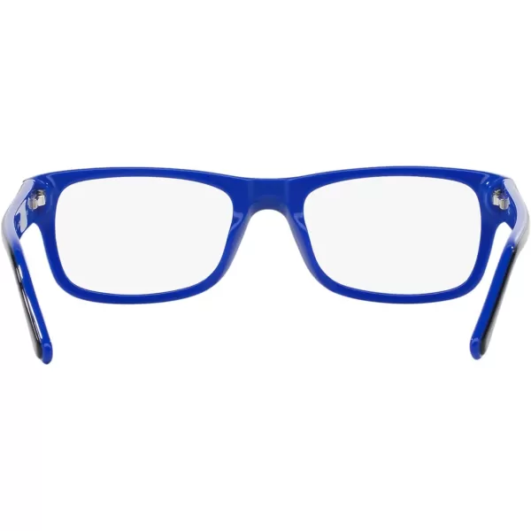 RayBan Rx5268 Rectangular Prescription Eyeglass FramesBlack on BlueDemo Lens