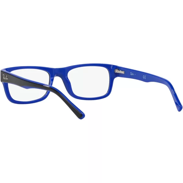 RayBan Rx5268 Rectangular Prescription Eyeglass FramesBlack on BlueDemo Lens