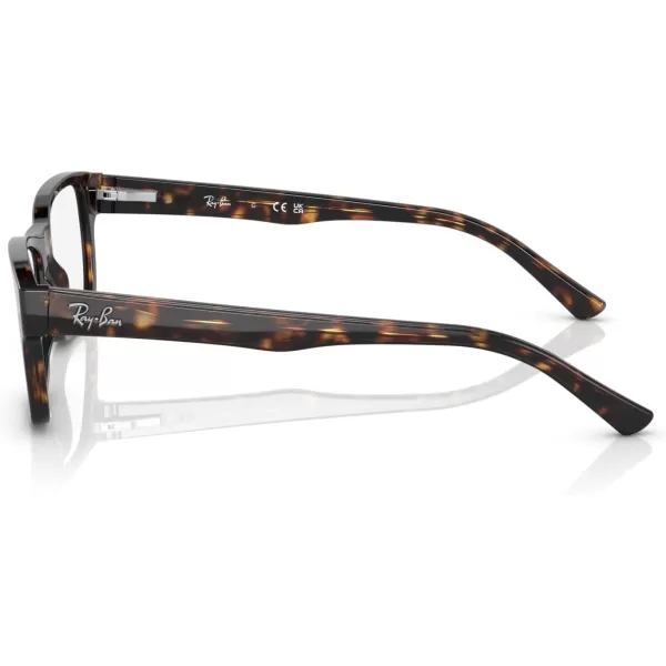 RayBan Rx5268 Rectangular Prescription Eyeglass FramesHavanaDemo Lens