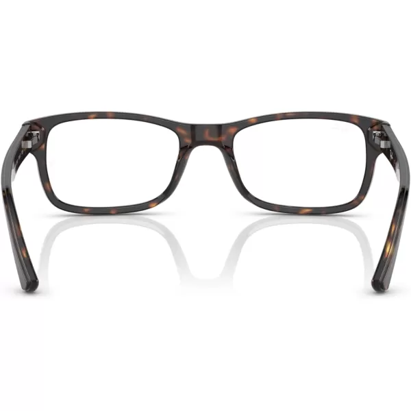 RayBan Rx5268 Rectangular Prescription Eyeglass FramesHavanaDemo Lens
