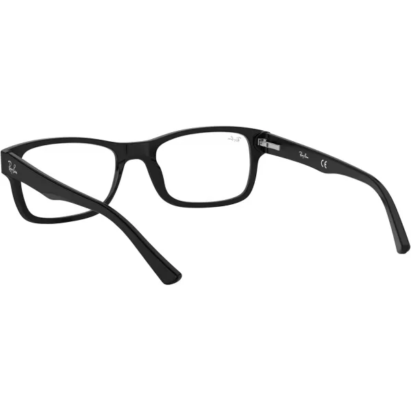 RayBan Rx5268 Rectangular Prescription Eyeglass FramesMatte BlackDemo Lens