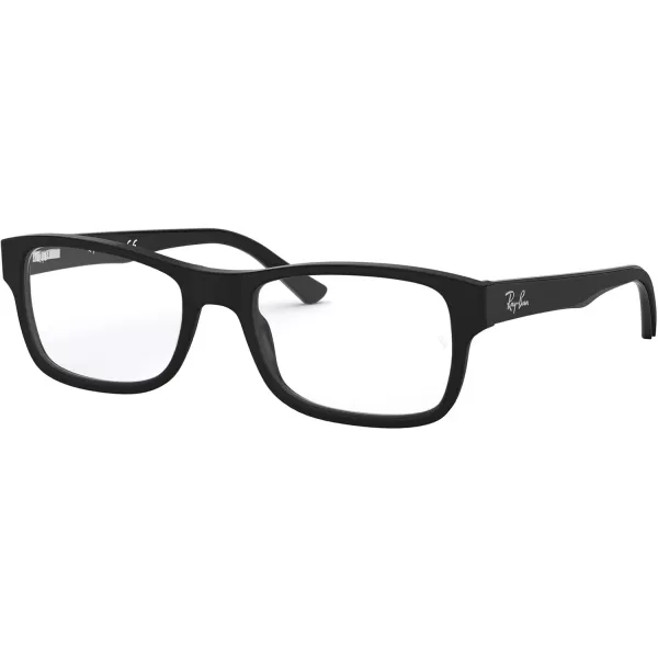 RayBan Rx5268 Rectangular Prescription Eyeglass FramesMatte BlackDemo Lens