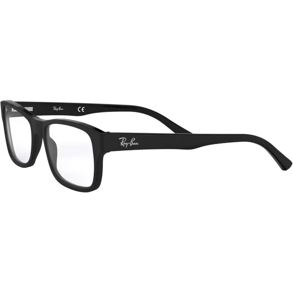 RayBan Rx5268 Rectangular Prescription Eyeglass FramesMatte BlackDemo Lens