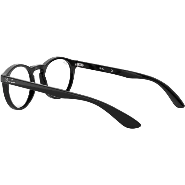 RayBan Rx5283 Round Prescription Eyeglass FramesShiny BlackDemo Lens