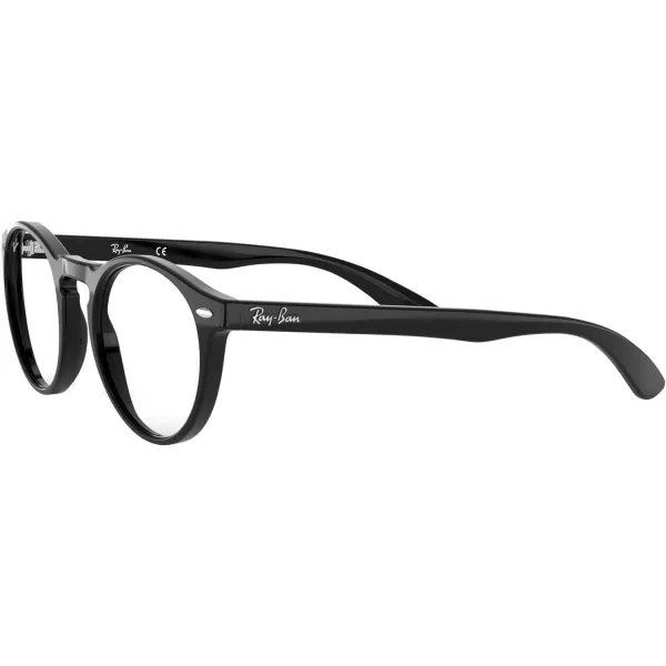 RayBan Rx5283 Round Prescription Eyeglass FramesShiny BlackDemo Lens