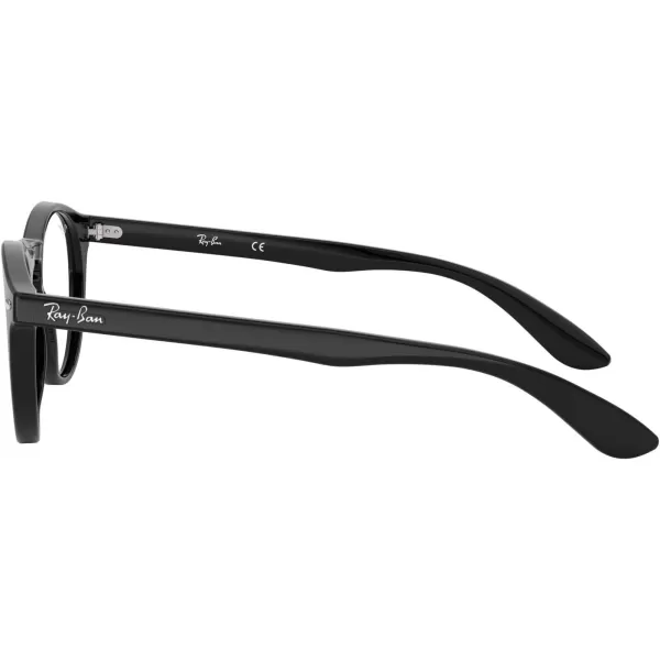 RayBan Rx5283 Round Prescription Eyeglass FramesShiny BlackDemo Lens