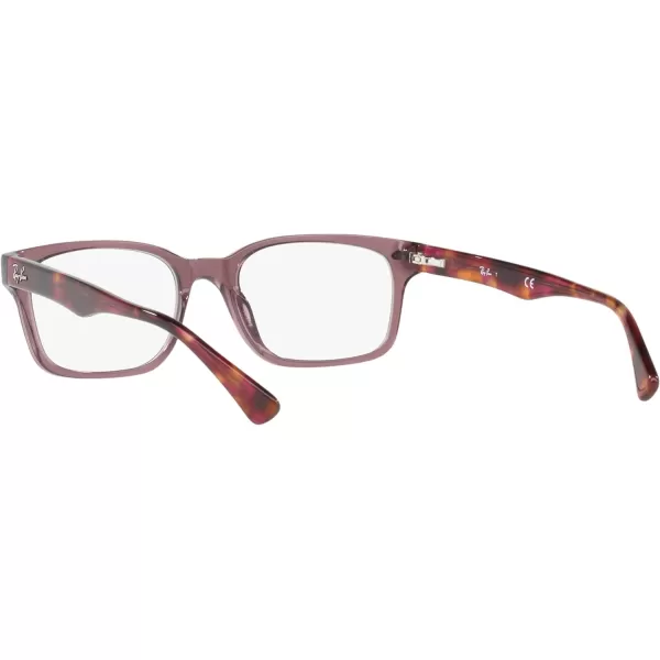 RayBan Rx5286 Square Prescription Eyeglass FramesOpal BrownDemo Lens