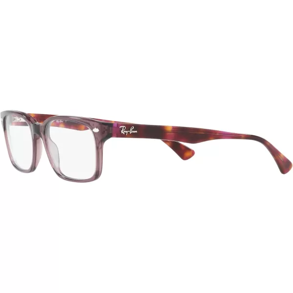 RayBan Rx5286 Square Prescription Eyeglass FramesOpal BrownDemo Lens