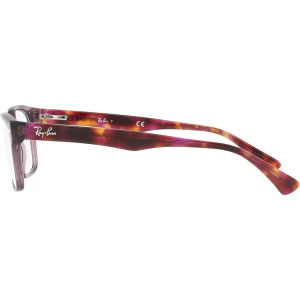 RayBan Rx5286 Square Prescription Eyeglass FramesOpal BrownDemo Lens