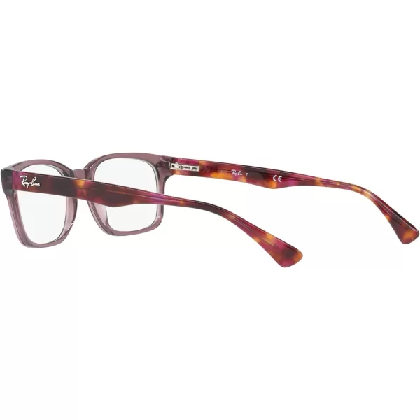 RayBan Rx5286 Square Prescription Eyeglass FramesOpal BrownDemo Lens