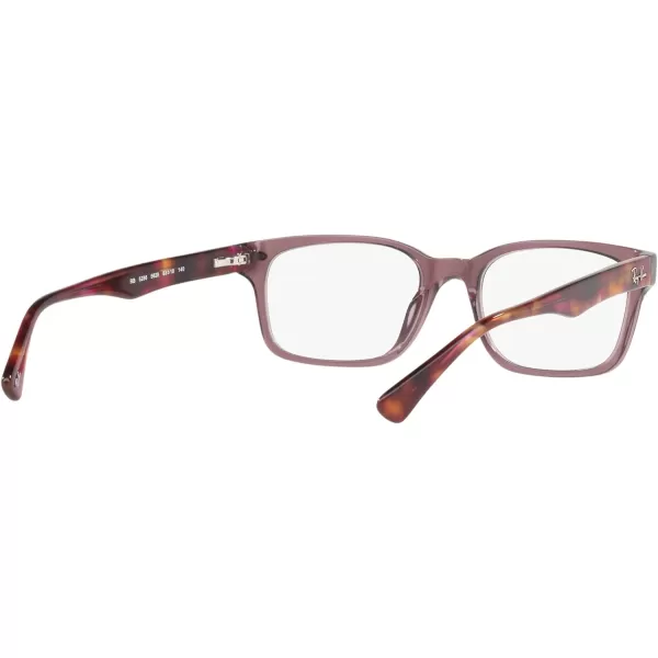 RayBan Rx5286 Square Prescription Eyeglass FramesOpal BrownDemo Lens