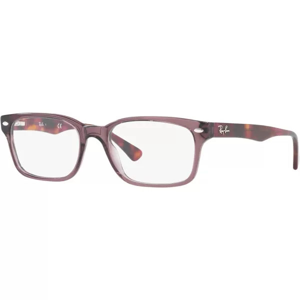 RayBan Rx5286 Square Prescription Eyeglass FramesOpal BrownDemo Lens