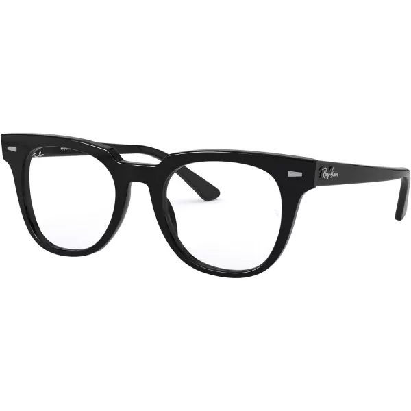 RayBan Rx5377 Meteor Square Prescription Eyeglass FramesBlackDemo Lens