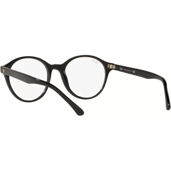 RayBan Rx5404m Scuderia Ferrari Collection Round Prescription Eyewear FramesBlackDemo Lens