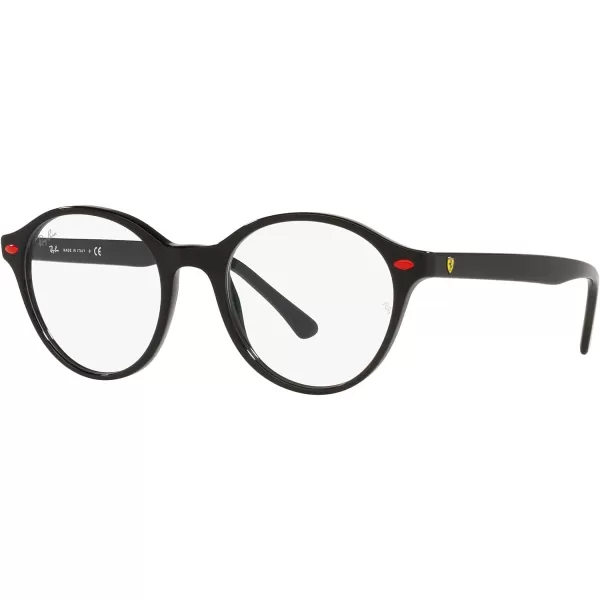RayBan Rx5404m Scuderia Ferrari Collection Round Prescription Eyewear FramesBlackDemo Lens