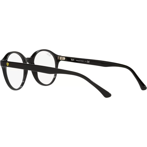 RayBan Rx5404m Scuderia Ferrari Collection Round Prescription Eyewear FramesBlackDemo Lens