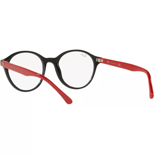 RayBan Rx5404m Scuderia Ferrari Collection Round Prescription Eyewear FramesBlackRedDemo Lens