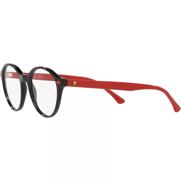 RayBan Rx5404m Scuderia Ferrari Collection Round Prescription Eyewear FramesBlackRedDemo Lens