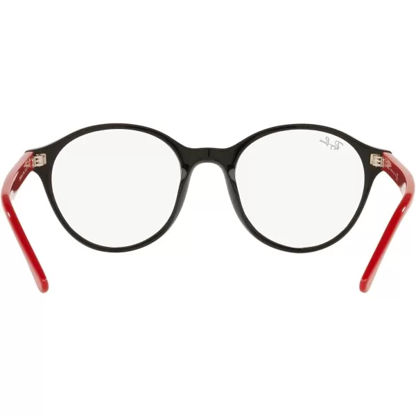 RayBan Rx5404m Scuderia Ferrari Collection Round Prescription Eyewear FramesBlackRedDemo Lens