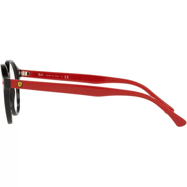 RayBan Rx5404m Scuderia Ferrari Collection Round Prescription Eyewear FramesBlackRedDemo Lens