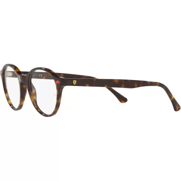 RayBan Rx5404m Scuderia Ferrari Collection Round Prescription Eyewear FramesHavanaDemo Lens