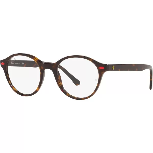 RayBan Rx5404m Scuderia Ferrari Collection Round Prescription Eyewear FramesHavanaDemo Lens