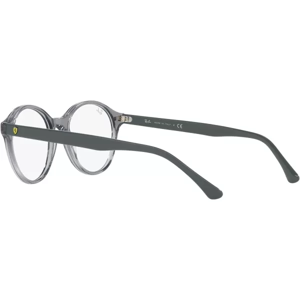 RayBan Rx5404m Scuderia Ferrari Collection Round Prescription Eyewear FramesTransparent GreyDemo Lens