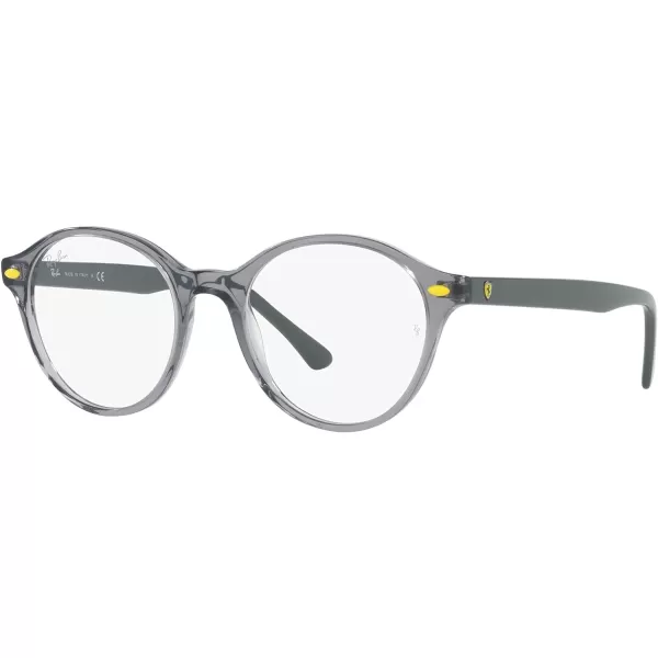 RayBan Rx5404m Scuderia Ferrari Collection Round Prescription Eyewear FramesTransparent GreyDemo Lens