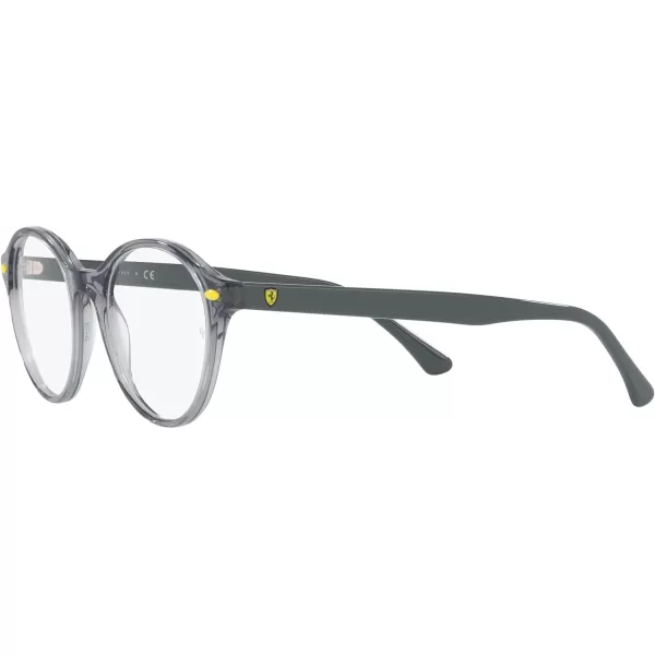 RayBan Rx5404m Scuderia Ferrari Collection Round Prescription Eyewear FramesTransparent GreyDemo Lens