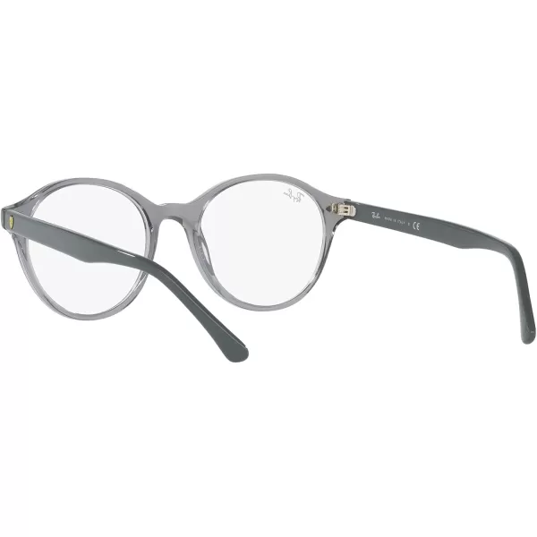 RayBan Rx5404m Scuderia Ferrari Collection Round Prescription Eyewear FramesTransparent GreyDemo Lens