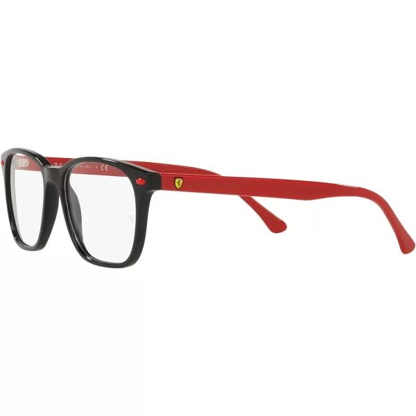 RayBan Rx5405m Scuderia Ferrari Collection Rectangular Prescription Eyewear FramesBlackRedDemo Lens