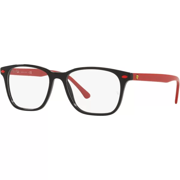 RayBan Rx5405m Scuderia Ferrari Collection Rectangular Prescription Eyewear FramesBlackRedDemo Lens